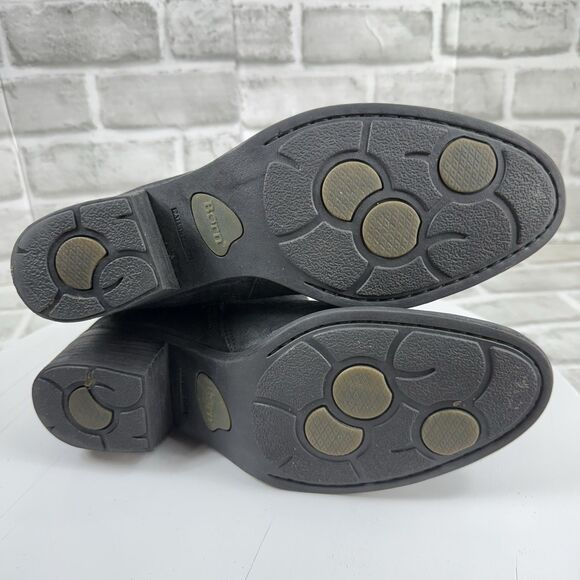 Born Jorgette Suede Black Leather Women's Size 9.5 Buckle Western Ankle Boots - Picture 9 of 14